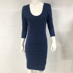 NWOT Plenty by Tracy Reese Carla Blue Lace Panel Stretch Jersey Sheath Dress